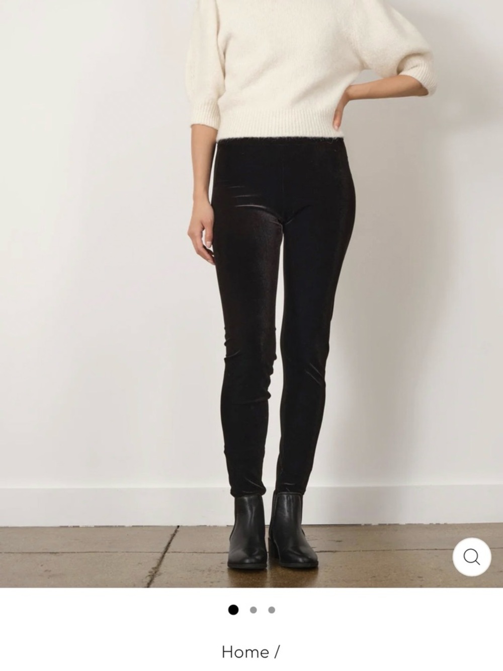 Avenue Montaigne Pants Womens 10 Black Velvet Pull On Stretch  Handcrafted A26